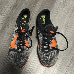 Nike Black and Orange Cross Country spikes